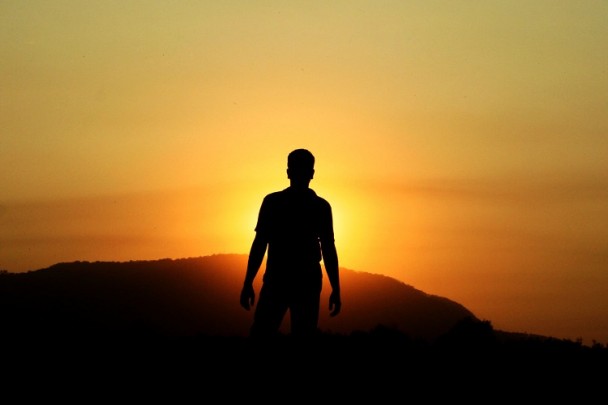 Me walking again sunset